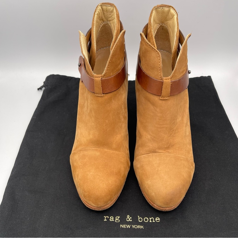 Rag & Bone | Nubuck Camel Suede Ankle ‘Harrow Boo… - image 1